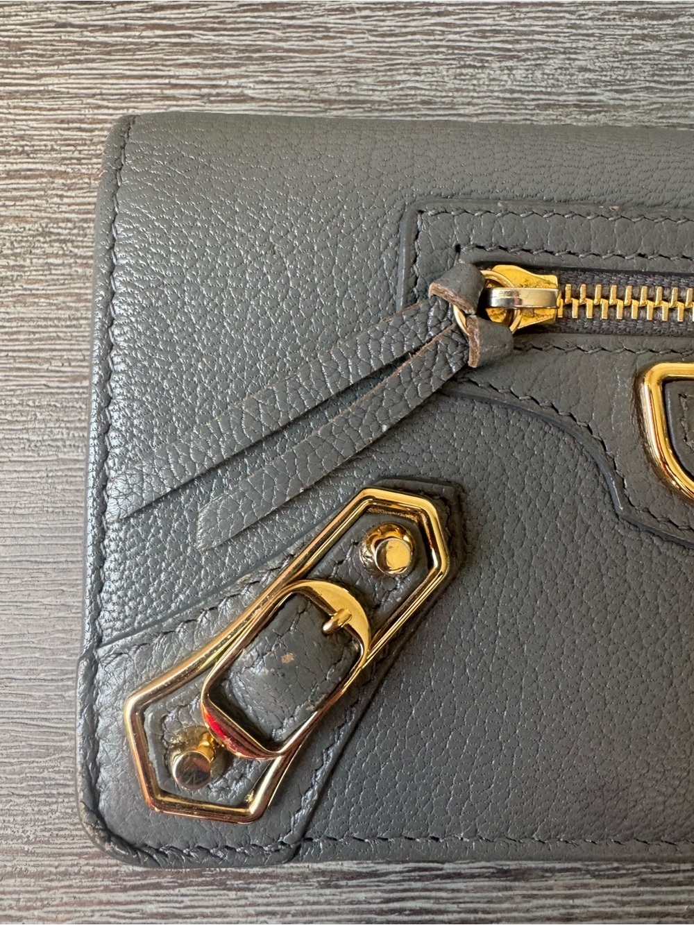 Balenciaga Giant Gray Leather Wallet with COA Non Branded Chain Included - Picture 4 of 12